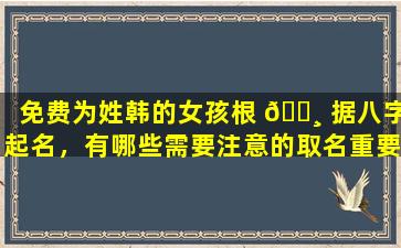 免费为姓韩的女孩根 🕸 据八字起名，有哪些需要注意的取名重要一环